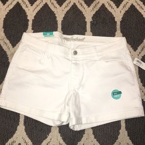 Old Navy white “boyfriend” shorts